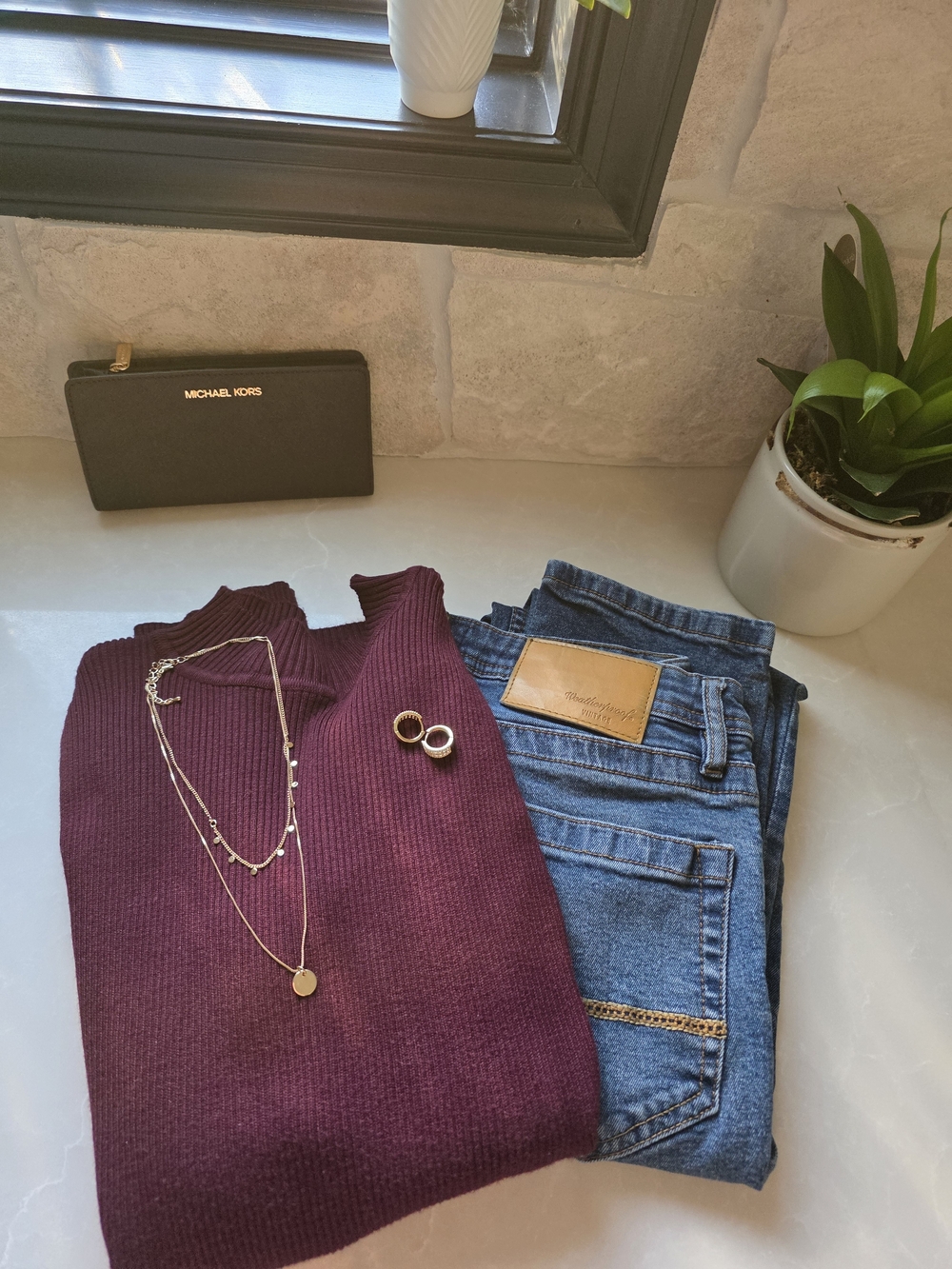 Burgundy Long Sleeve Sweater